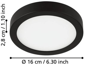 Czarna lampa sufitowa LED FUEVA 5 – EGLO