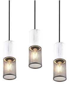 Czarno-biała lampa wisząca ø 28 cm Tosh – Trio