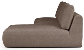 Brązowy narożnik z materiału bouclé (prawostronny/z szezlongiem) Mirel – Rodier