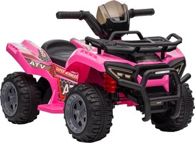 HOMCOM Miniquad elektryczny dla dzieci pojazd elektryczny ATV samochód dziecięcy auto dla dzieci LED kolor różowy
