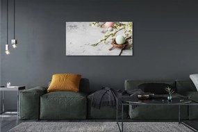 Duży obraz na płótnie Kwiaty i Jajka Wielkanocne