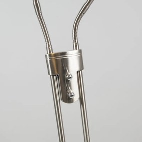 Nowoczesna lampa podłogowa ze stali z lampką do czytania, w tym LED - Eva