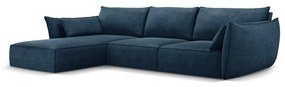 Ciemnoniebieski narożnik (lewostronny) Vanda – Mazzini Sofas