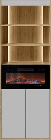 Witryna do salonu Biranto EF 60 2D z kominkiem