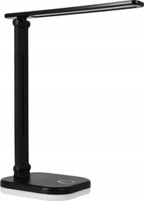 LED RGBW ściemniana lampka biurkowa z bezprzewodowym ładowaniem, LED/7W/5V USB, czarna