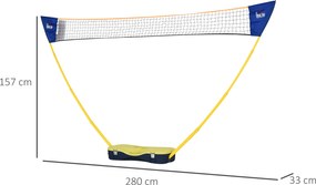 Zestaw do Badmintona HOMCOM z Przenośnym Stojakiem