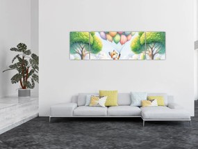 Obraz – Szczęśliwy lis (170x50 cm)