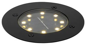 Nowoczesny reflektor ogrodowy czarny w komplecie z LED IP65 Solar - Terry