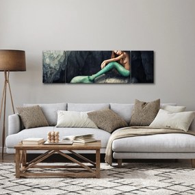 Obraz - Syrenka na skale (170x50 cm)