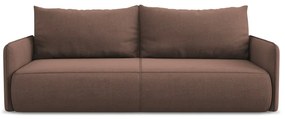 Różowa rozkładana/ze schowkiem sofa 216 cm Nanea – Makamii