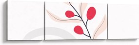 Obraz - Różowa abstrakcja kwiatowa N⁰3 (170x50 cm)