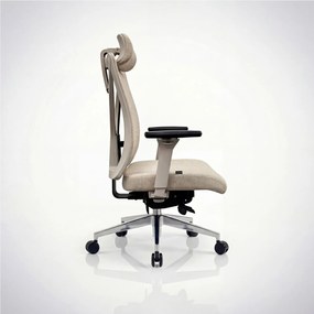 Fotel biurowy ergonomiczny jasnobeżowy VECTOR