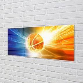 Szklany Panel Wieczorny Trening Koszykówki