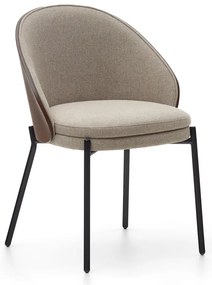 Beżowy tapicerowany fotel jadalniany Eamy – Kave Home