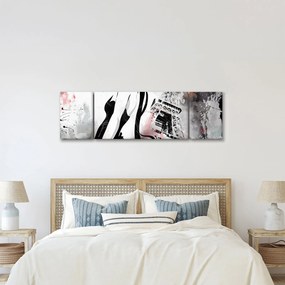 Obraz - Dama i Wieża Eiffla (170x50 cm)