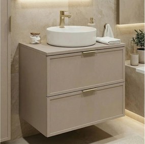 Kaszmirowa Szafka pod Umywalkę z Blatem 60cm Fronty Ramka Roma