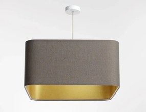 Lampa wisząca KWADRO LEN 002-40w30 beżowa/złota