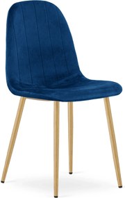 Granatowe welurowe krzesło nowoczesne H8-B08