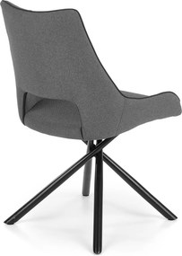 Tapicerowane krzesło z krzyżującą się podstawą K409