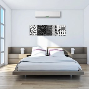 Obraz architektury czarno-białej (170x50 cm)