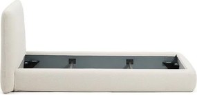 Beżowe tapicerowane łóżko jednoosobowe bez stelaża 90x200 cm Martina – Kave Home