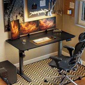 Vinsetto Biurko stojące, regulowane, komputerowe 140 cm x 70 cm x 116 cm, Czarne