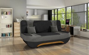 Sofa rozkładana z funkcją spania EWA II czarna/szara ELTAP