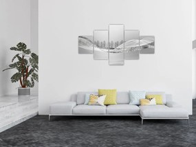Obraz - Srebrny krajobraz (125x70 cm)
