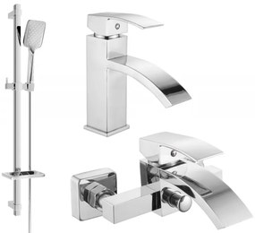 Mexen Libra DQ62 zestaw wannowy, chrom - 745103DQ62-00