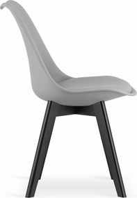 PROMOCJA Jasnoszare krzesło BALI MARK z czarnymi nogami II. jakość