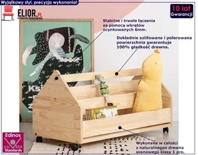 Drewniana skrzynia na zabawki F9-S13