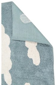 Niebieski bawełniany dywan dziecięcy tkany ręcznie odpowiedni do prania 120x160 cm Clouds Vintage Blue – Lorena Canals