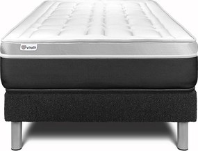 lózka z materacem VITAL SOFT 120 x 190 cm Rama lózka Czarny