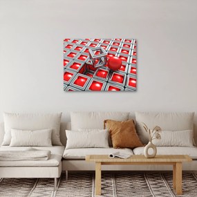 Obraz - 3D metaliczna abstrakcja (70x50 cm)