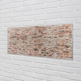 Szkło do Kuchni na Ścianę Ściana z Wyrazistych Cegieł
