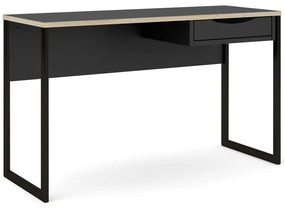 Czarne biurko Tvilum Function Plus, 130 x 48 cm