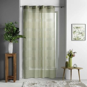 Firanka z woalu w kolorze khaki 140x280 cm Ajourela – douceur d'intérieur