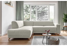 Beżowy rozkładany/ze schowkiem narożnik (lewostronny/w kształcie litery L) Classy Sophie – Miuform