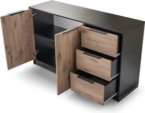 Komoda SION 138 cm do Salonu Sypialni Czarny