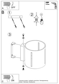 Czarny kinkiet Vulco – Nice Lamps
