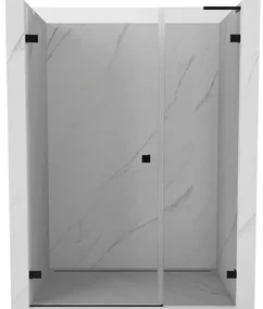 Mexen Lunar-B L drzwi prysznicowe uchylne lewe 110 cm, transparent, czarne - 832SL-110-050-70-00-L