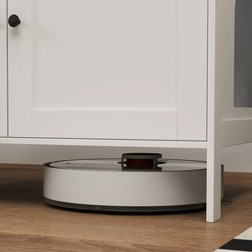 PawHut Szafka na kuwetę dla kota z drzwiami, przegrodą dla dużych kotów 80 x 51 x 54 cm, Biały