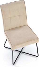 Eleganckie krzesło na metalowym stelażu K534 Halmar