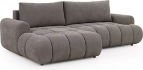 Narożnik Lutario Mini z funkcją spania lewostronny - szarobrązowa plecionka hydrofobowa Venice 2022