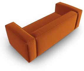 Pomarańczowa aksamitna sofa 200 cm Mackay – Cosmopolitan Design