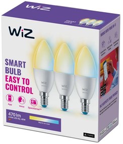 ZESTAW 3x LED Żarówka ściemnialna C37 E14/4,9W/230V 2700-6500K CRI 90 Wi-Fi - WiZ