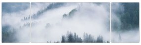 Obraz - Drzewa we mgle (170x50 cm)