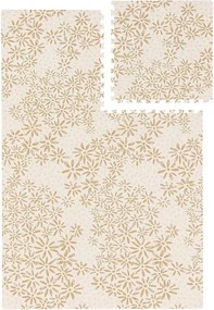 Beżowa mata dziecięca w kwiaty Daisy