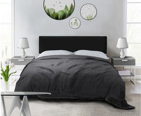 Tapicerowane łóżko Nefryt 170x212x90 cm, powierzchnia spania 160x200 cm, schowek, podnośnik, tkanina Monolith grafitowy