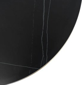 Stolik Kawowy KORIN 70 cm Czarny Marmur/Złoty Glamour Nowoczesny
